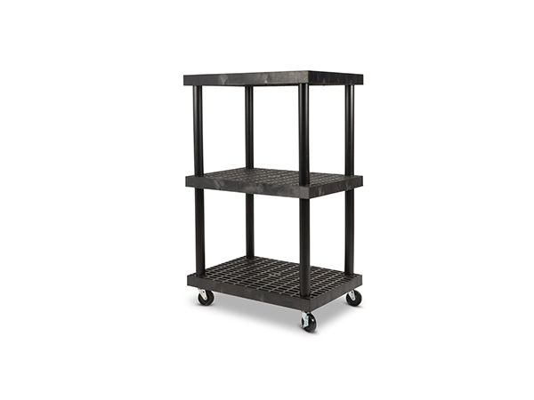 Mobile DuraShelf 36x24 51 3-Shelf System Angle