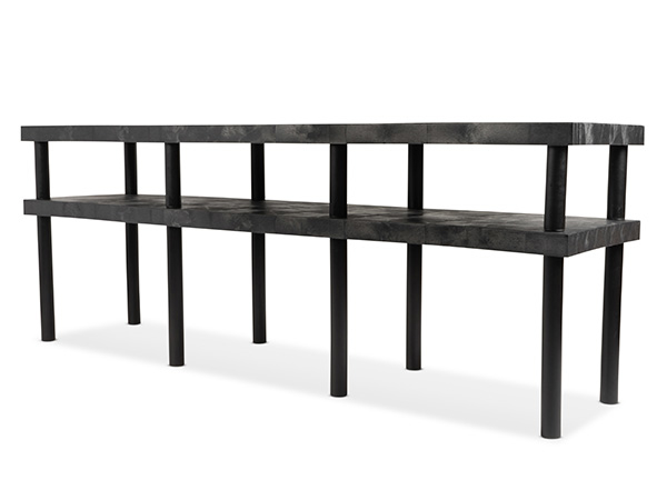 Work-Bench Solid Top 2 Shelf 96x24 Angle
