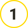 The number one in a yellow circle.